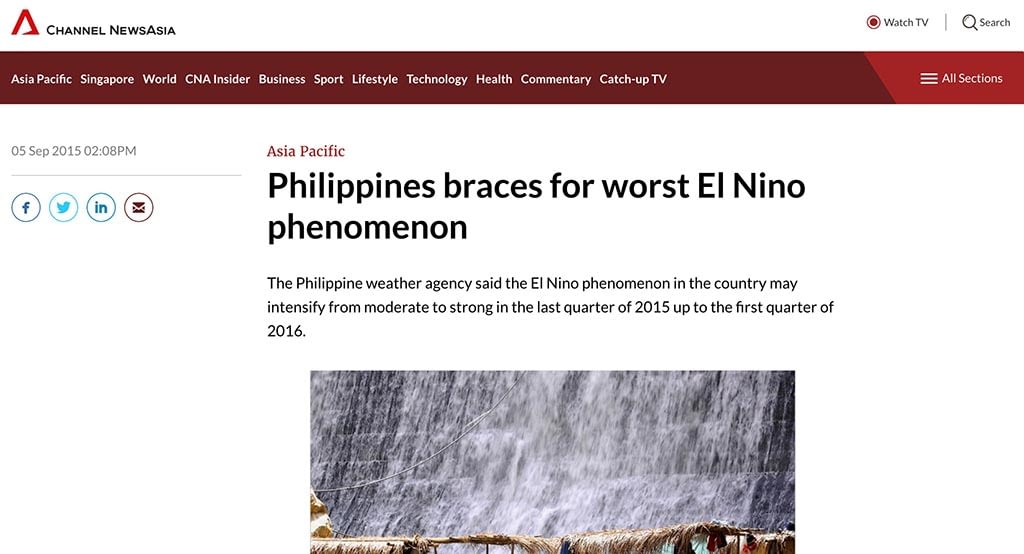 Philippines braces for worst El Nino phenomenon