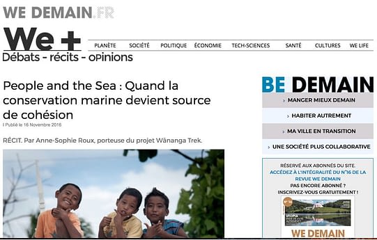 People and the Sea on ‘WeDemain’ news website