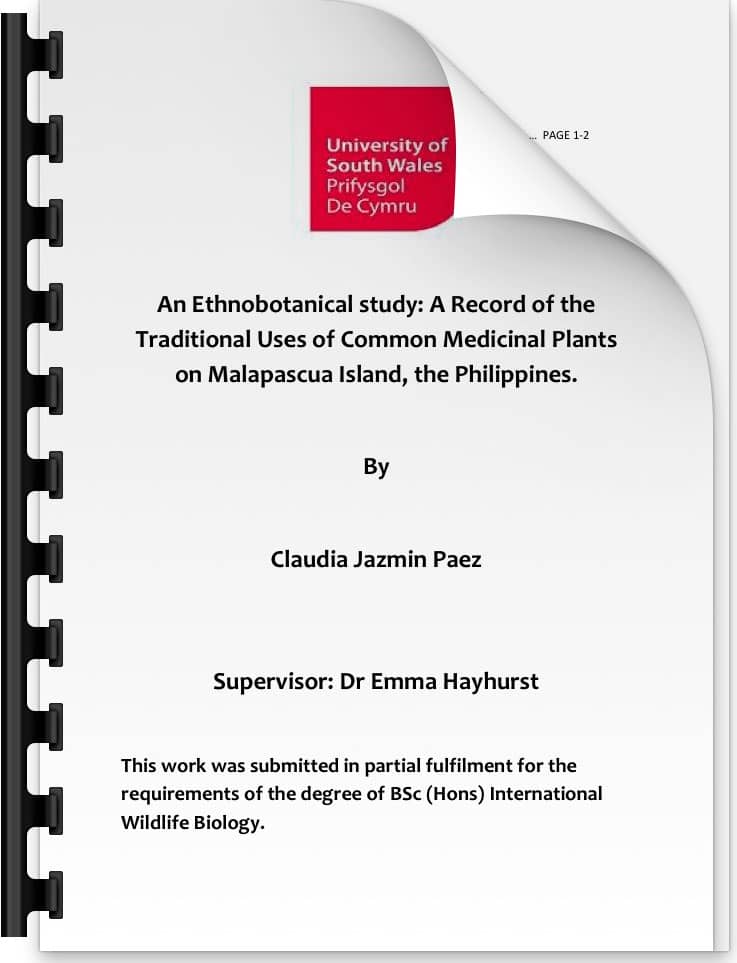 A study into the use of local plants for medicinal purposes in the Philippines